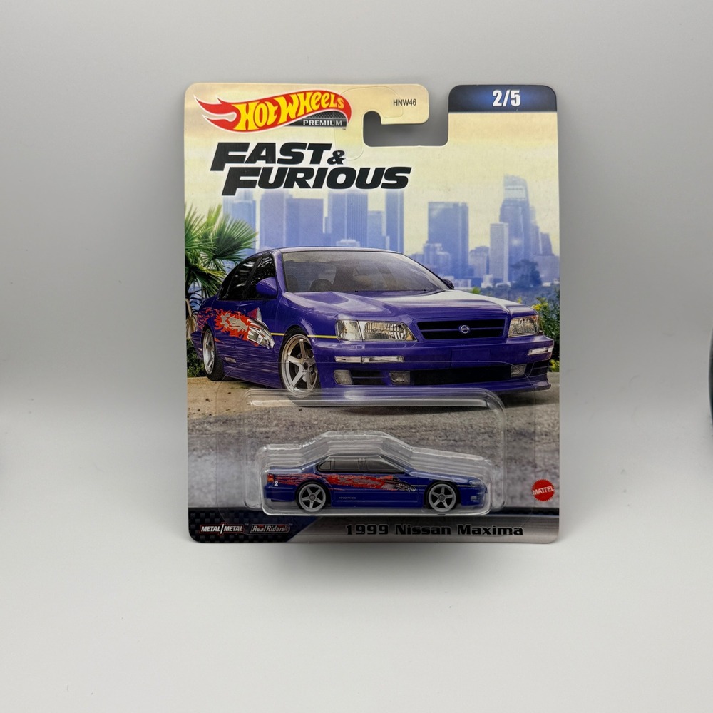 Hot Wheels Premium Fast & Furious 1999 Nissan Maxima Purple 2/5 HNW46 Diecast